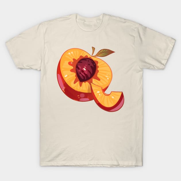 Sparkly Peach T-Shirt by Claire Lin